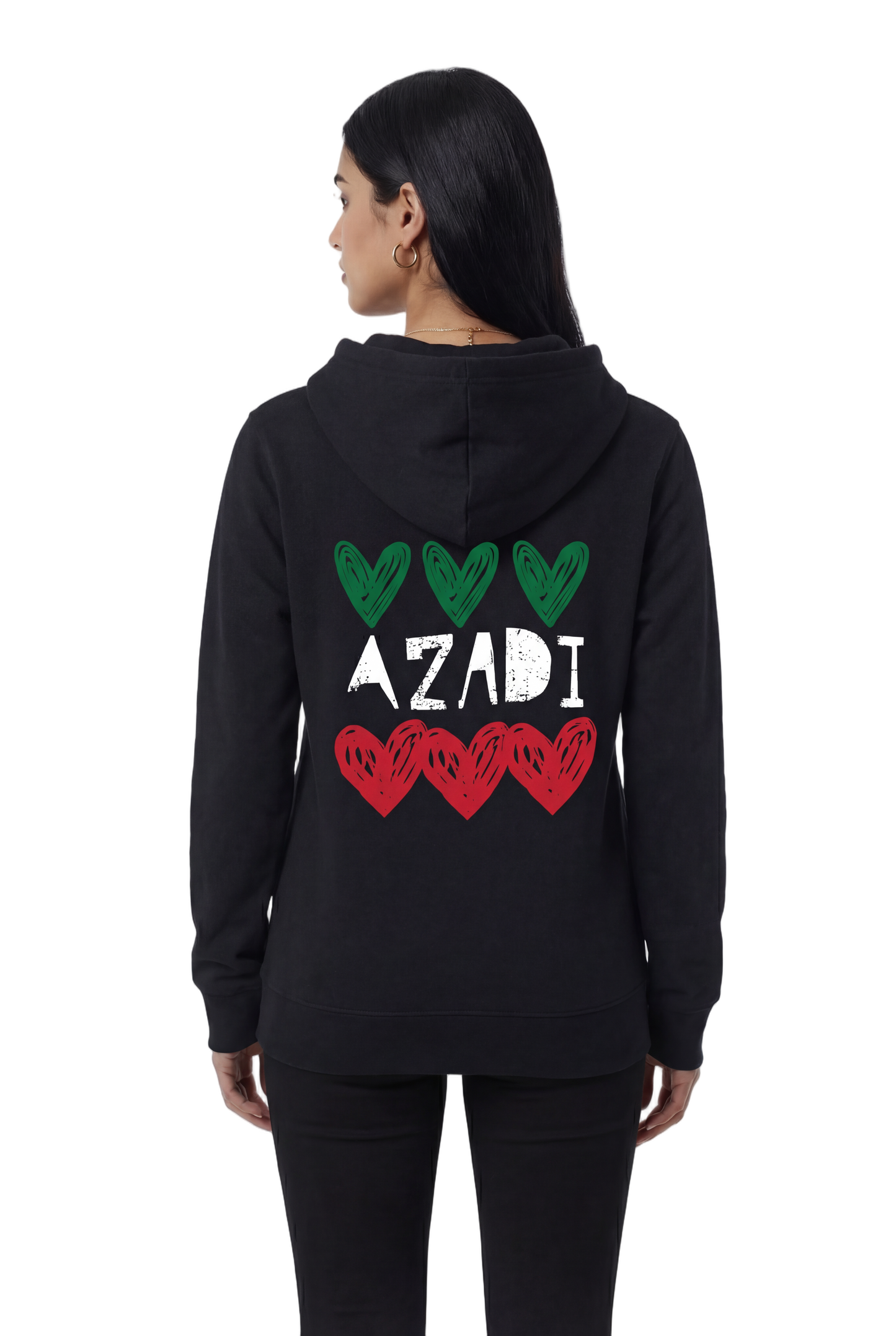 Azadi for Iran Fitted Hoodie