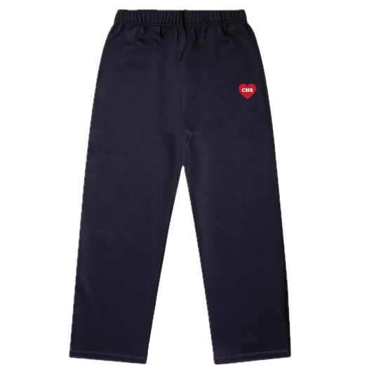 Embroidered CHS Heart Ink Blue Sweatpants
