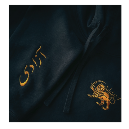 The Lion and the Sun Embroidered Fitted Hoodie