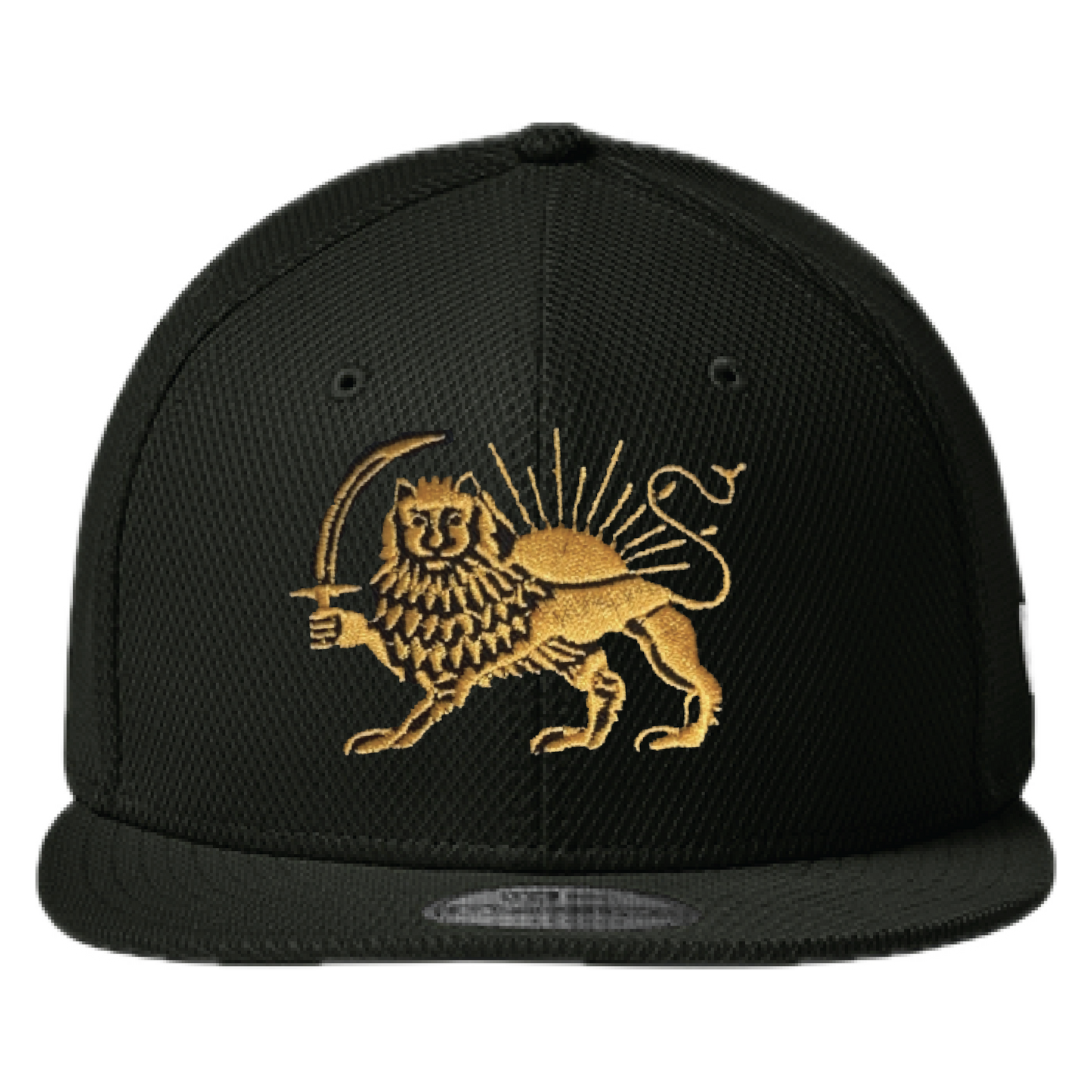 The Lion and the Sun Flat Brim Hat - Black Diamond